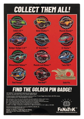 Hot Wheels Mystery Pin Badges Blind Box Display (12) [13]
