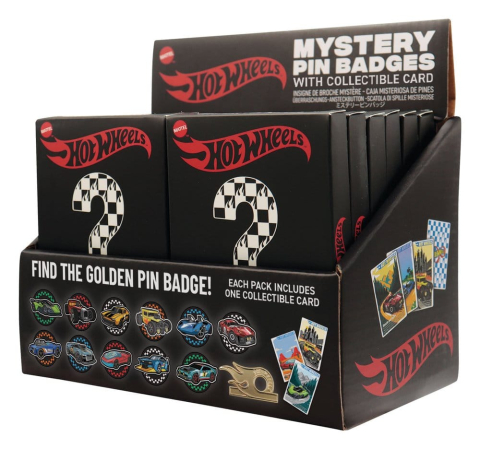 Hot Wheels Mystery Pin Badges Blind Box Display (12) [20]
