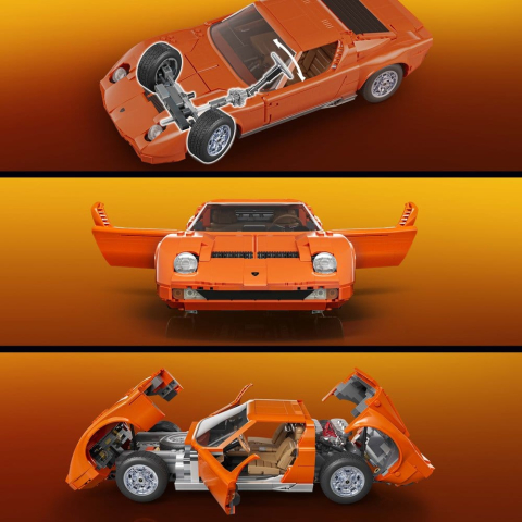 Hot Wheels Premium Mattel Brick Shop Building Set 1/12 Lamborghini Miura P400 SV [5]