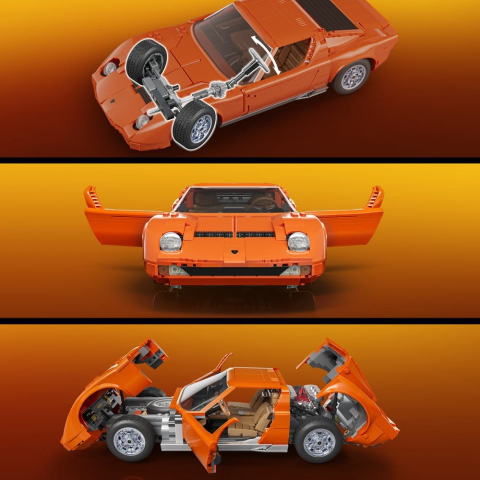 Hot Wheels Premium Mattel Brick Shop Building Set 1/12 Lamborghini Miura P400 SV [4]