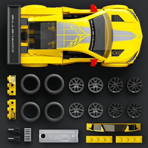 Hot Wheels Speed Mattel Brick Shop Building Set 1/32 '20 Corvette C8.R [2]