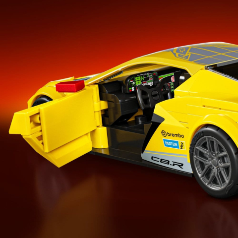 Hot Wheels Speed Mattel Brick Shop Building Set 1/32 '20 Corvette C8.R [4]