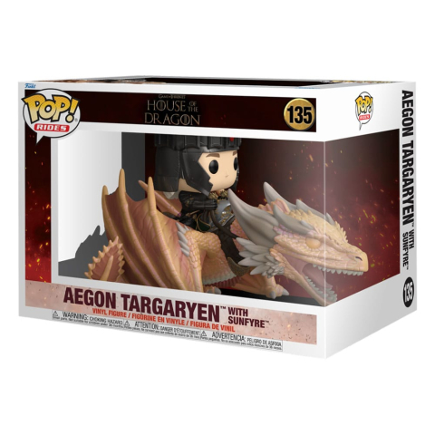 PRECOMENZI - House of the Dragon POP! Rides Vinyl Figure Aegon Targaryen w/ Sunfyre 14 cm