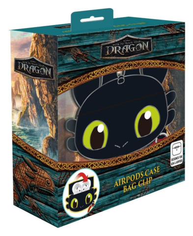 PRECOMENZI - How to Train Your Dragon 3D Foam Airpods Case Bag Clip Toothless Display (12)