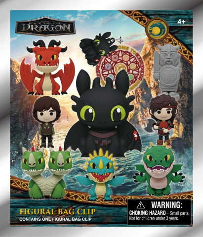PRECOMENZI - How to Train Your Dragon 3D PVC Bag Clips Series 2 Display (24)