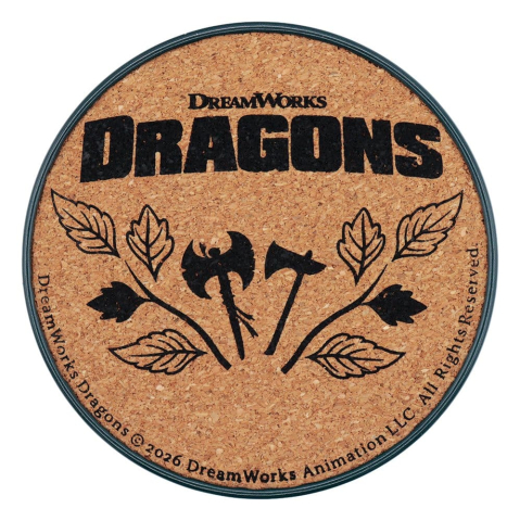 Casa si Cadouri - How to Train Your Dragon Coaster 4-Pack Dragon Printed Metal