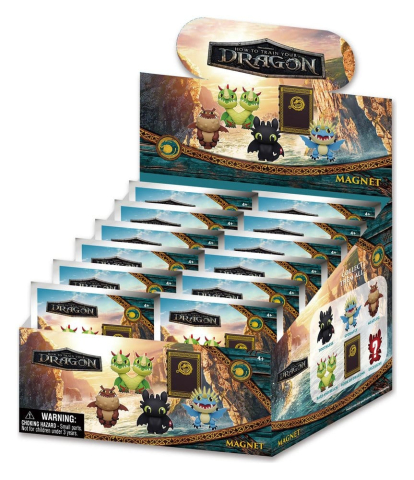 PRECOMENZI - How to Train Your Dragon Magnets blind pack Series 1 Display (12)