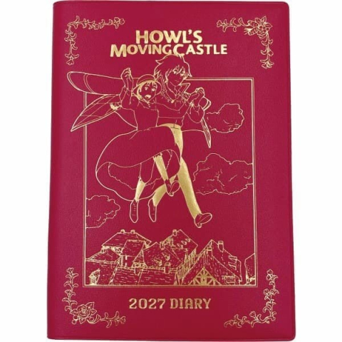 Casa si Cadouri - Howl's Moving Castle Diary Hauru & Sophie red gold foil