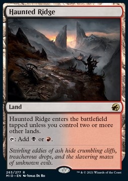 Singles Magic The Gathering - Innistrad: Midnight Hunt Haunted Ridge 263 Foiled