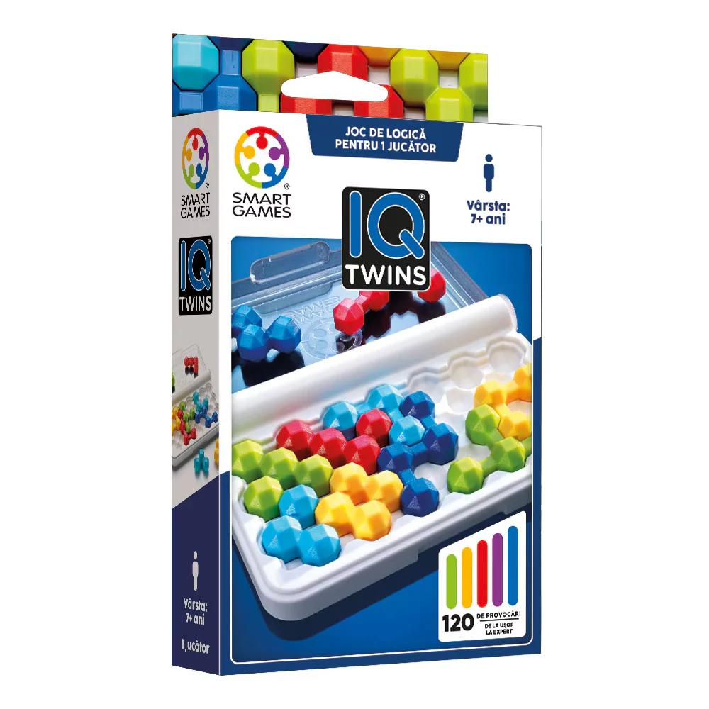 Smart Games - IQ Twins – Joc de logica cu 120 de provocari (editie in limba romana)