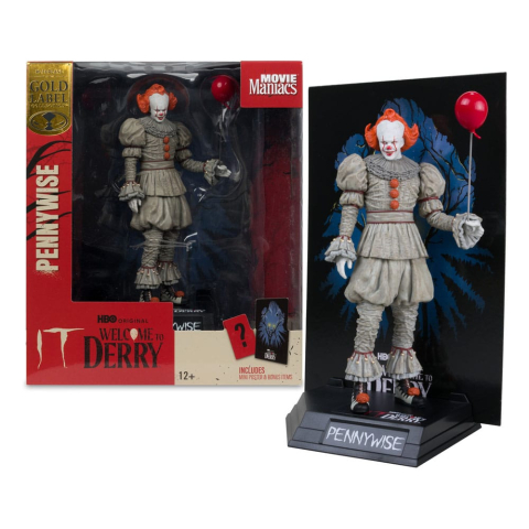 It: Welcome to Derry – Pennywise Gold Label Statueta Movie Maniacs 16 cm [1]