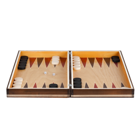 Joc 2 in 1 Sah si Table – Set din lemn masiv, 32 cm [1]