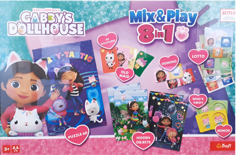 Board Games - Joc 8 in 1 Gabby's Dollhouse Mix & Play