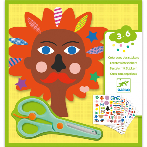 Jocuri si jucarii - Joc creativ cu autocolante La coafor, Djeco