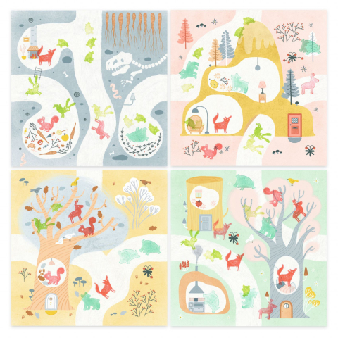 Joc creativ cu stampile Animale din padure, Djeco [1]