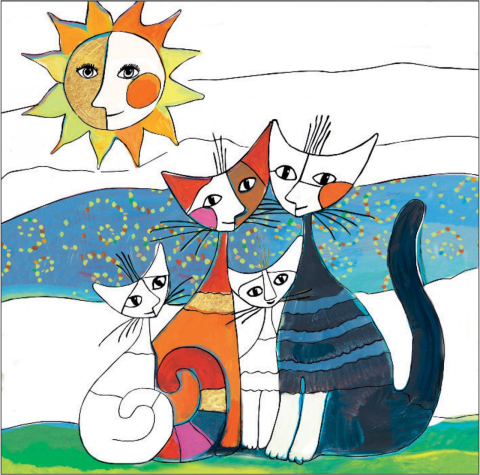 Joc creativ de colorat Rosina W Pisici, Fridolin [1]