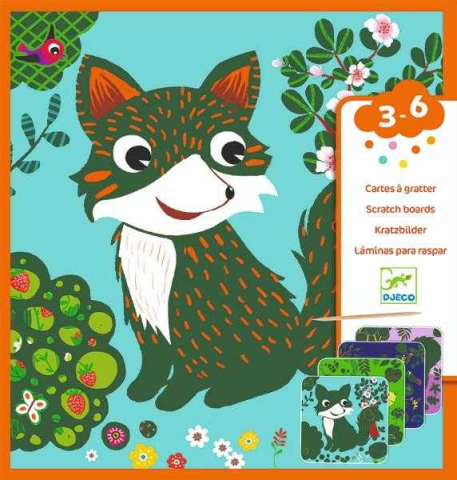 Jocuri si jucarii - Joc creativ de razuit Animale prietenoase, Djeco