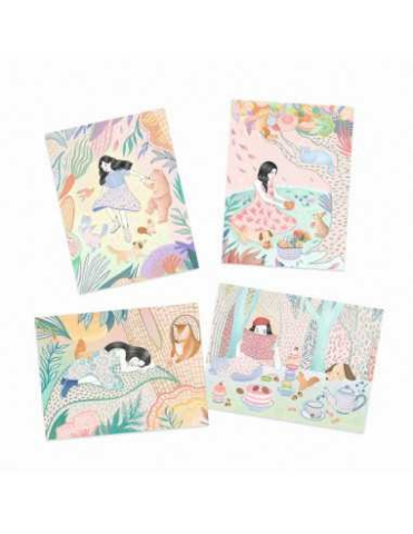 Joc creativ de razuit Picnic in natura, Djeco [2]