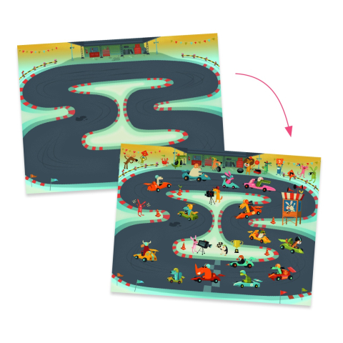 Joc creativ Transferuri cu vehicule, Djeco [2]