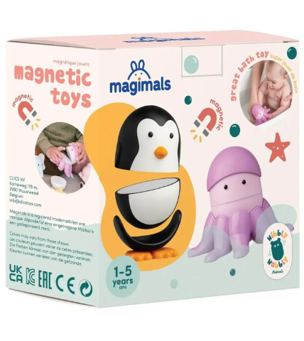 Jocuri si jucarii - Joc cu magneti Magimals Pinguin si caracatita
