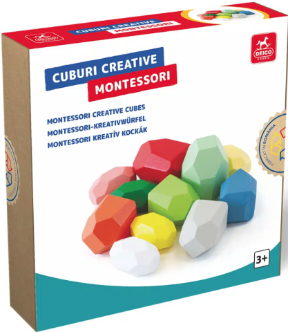 Jocuri si jucarii - Joc Educativ Cuburi Creative Montessori