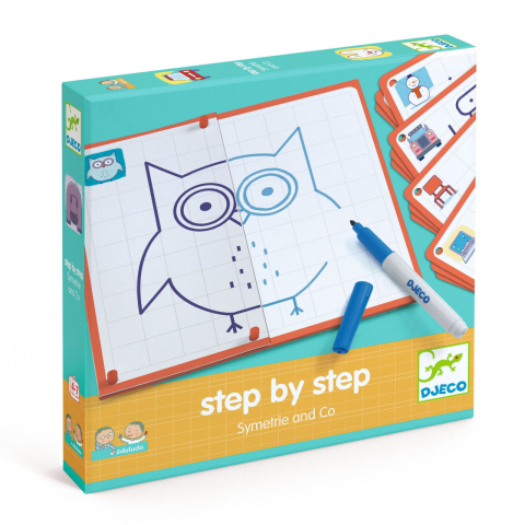 Jocuri si jucarii - Joc Eduludo Deseneaza pas cu pas Simetrie, Djeco