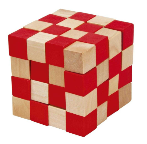 De logica - Joc logic IQ 3D Puzzle rosu&natural Anaconda, Fridolin