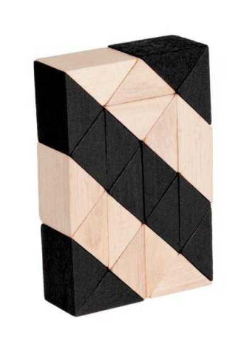 De logica - Joc logic IQ 3D Puzzle Sarpe natur-negru, Fridolin