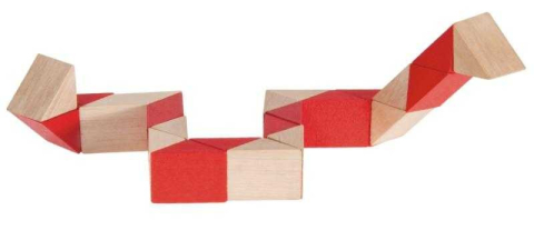 Joc logic IQ 3D Puzzle Sarpe natur-rosu, Fridolin [4]