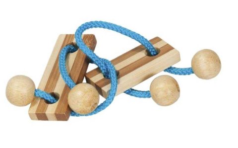 De logica - Joc logic IQ puzzle cu snur Elibereaza inelul-5, Fridolin