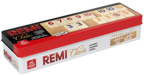 Jocuri si jucarii - Joc Remi Clasic cu Table Lemn si Cutie Metalica