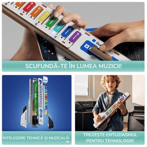 Joc STEM DIY Chitara Electrica Interactiva, TopBright [1]