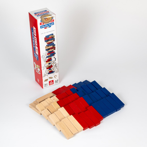 Joc Turnul Instabil Color Plus – 57 Piese Lemn [2]
