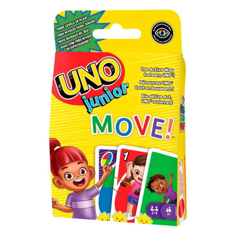 Board Games - Joc UNO Junior Move Card Game copii 3+