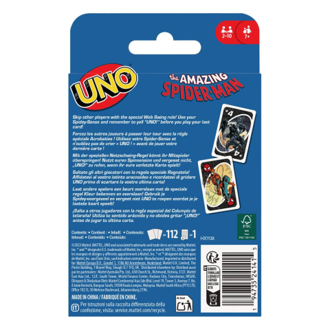 Joc UNO The Amazing Spider-Man Card Game Marvel [4]