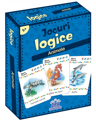 Rechizite, Creativitate, Hobby - Jocuri logice: Animale – 48 jetoane educative 5+ ani