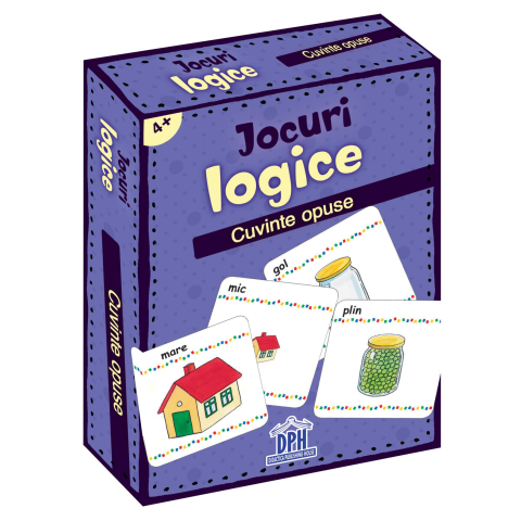 Rechizite, Creativitate, Hobby - Jocuri logice: Cuvinte opuse – 48 jetoane educative 4+ ani