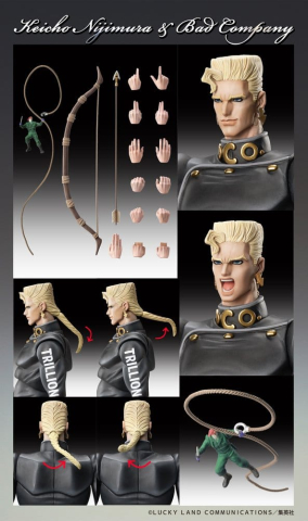 JoJo's Bizarre Adventure: Diamond Is Unbreakable Action Figure Chozokado Keicho Nijimura & Bad Company 17 cm [7]