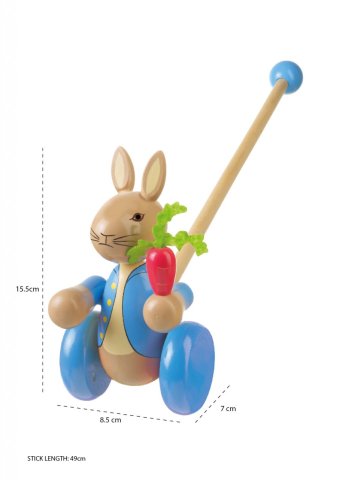 Jucarie de impins Peter Rabbit™, Orange Tree Toys [2]