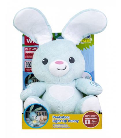 Jocuri si jucarii - Jucarie interactiva iepuras Winfun cu sunete si lumini, 2 moduri zi/noapte