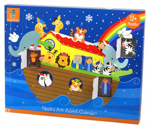 Jocuri si jucarii - Jucarie Montessori Arca lui Noe, Calendar de Advent Orange Tree Toys