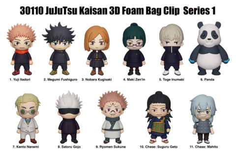 Jujutsu Kaisen 3D Foam Bag Clips Serie 1 Display (24) [1]