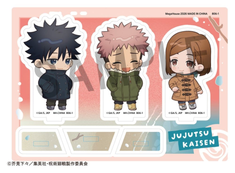 PRECOMENZI - Jujutsu Kaisen Buddycolle Acrylic Stand 5th Anniversary C Megumi Fushiguro, Yuji Itadori & Nobara Kugisaki 10 cm