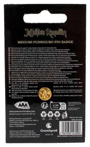 PRECOMENZI - Jujutsu Kaisen Icon Pin Badge Megumi Fushiguro