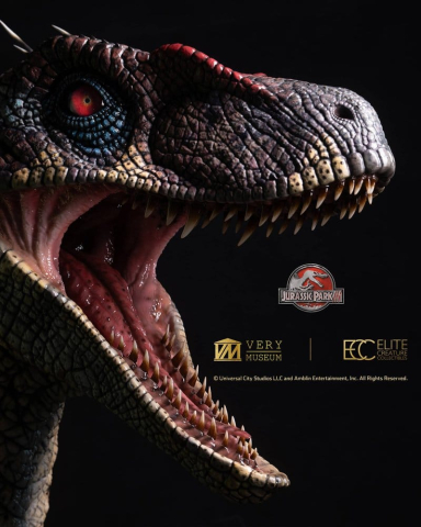 Collectibles - Jurassic Park III Life Size Bust Male Alpha Velociraptor "Blood Knight" 83 cm