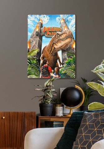 Jurassic Park WoodArts 3D Wooden Wall Art Rex Attack 30 x 40 cm [5]