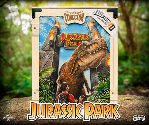 Jurassic Park WoodArts 3D Wooden Wall Art Rex Attack 30 x 40 cm [3]