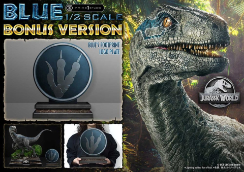 Jurassic World: Fallen Kingdom (Film) Legacy Museum Collection Statue 1/2 Blue Bonus Version 88 cm [2]