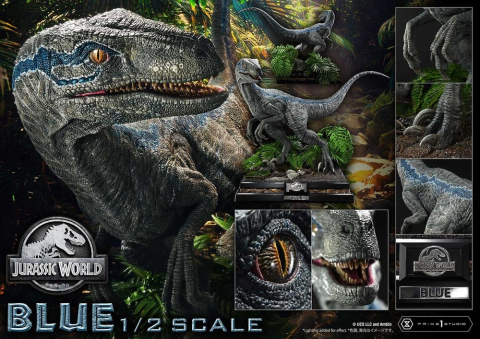 Jurassic World: Fallen Kingdom (Film) Legacy Museum Collection Statue 1/2 Blue Bonus Version 88 cm [4]