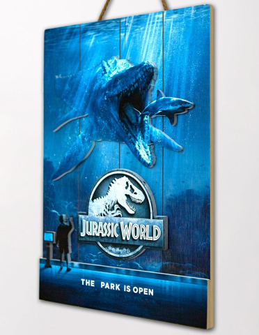 PRECOMENZI - Jurassic World WoodArts 3D Wooden Wall Art Mossasaurus 30 x 40 cm